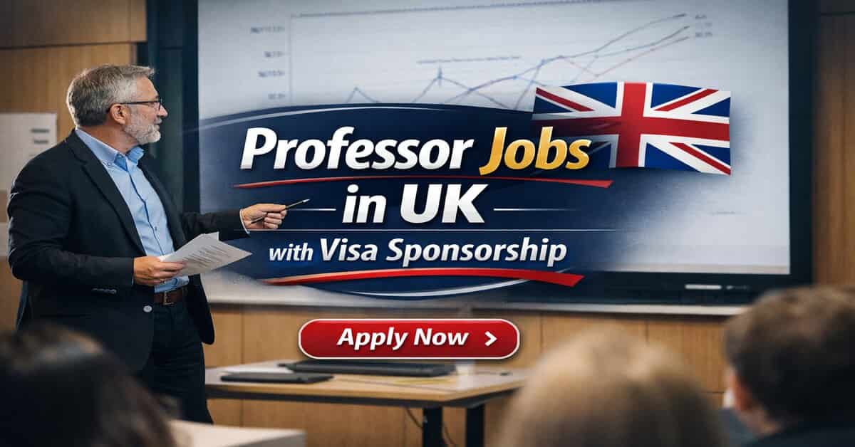 Professor Jobs in UK with Visa Sponsorship