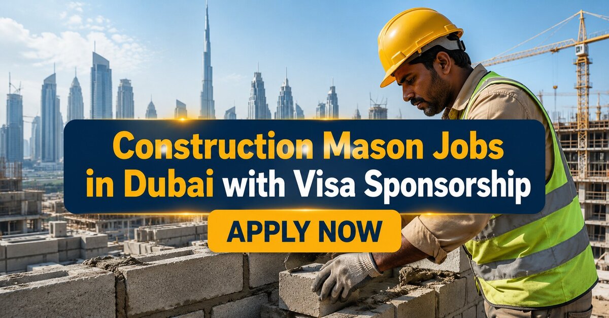 Construction Mason Jobs in Dubai with Visa Sponsorship