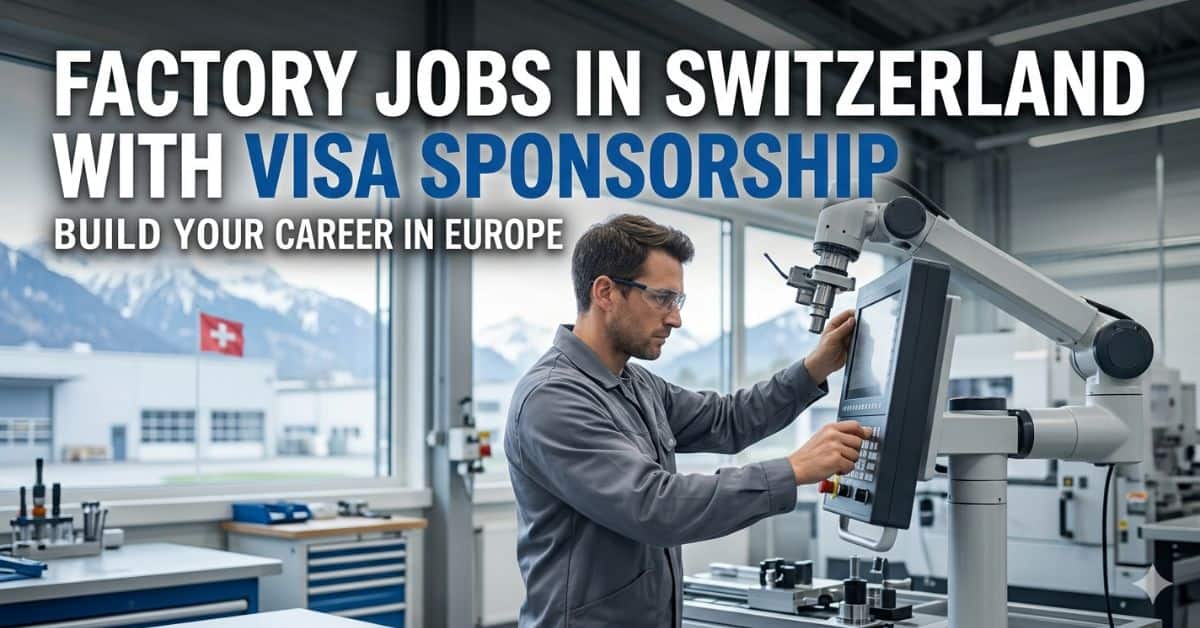 Factory Jobs in Switzerland with Visa Sponsorship