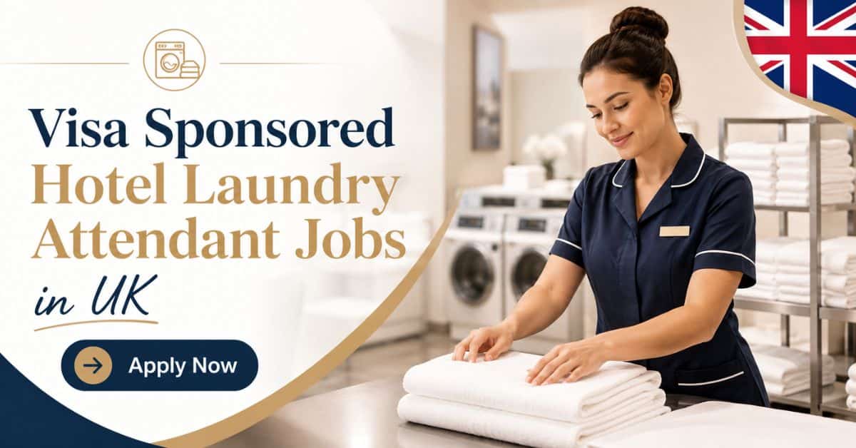 Visa Sponsored Hotel Laundry Attendant Jobs in UK