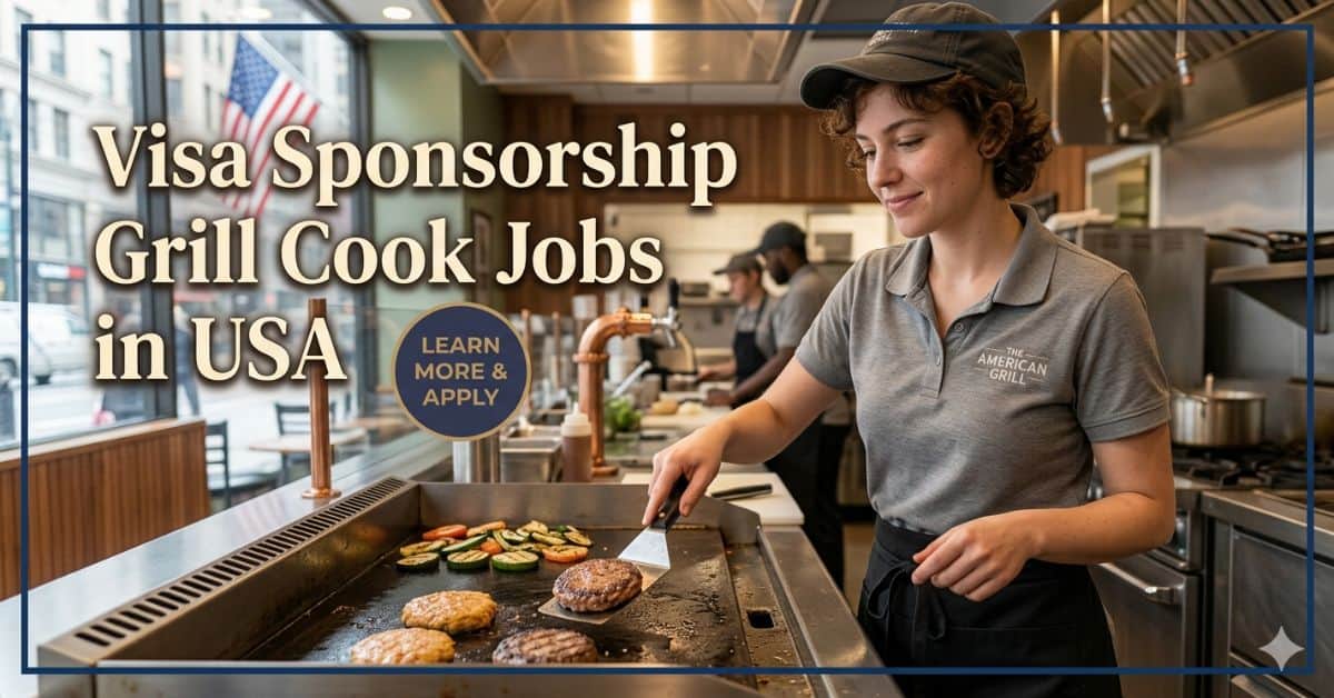 Visa Sponsorship Grill Cook Jobs in USA