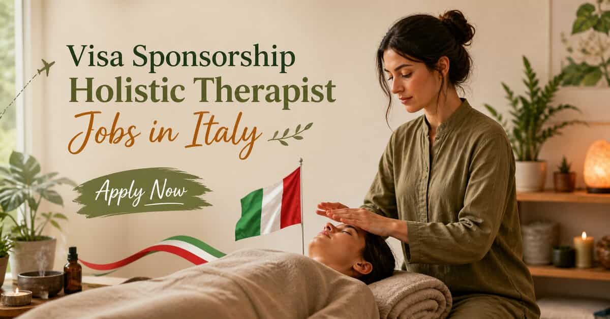 Visa Sponsorship Holistic Therapist Jobs in Italy
