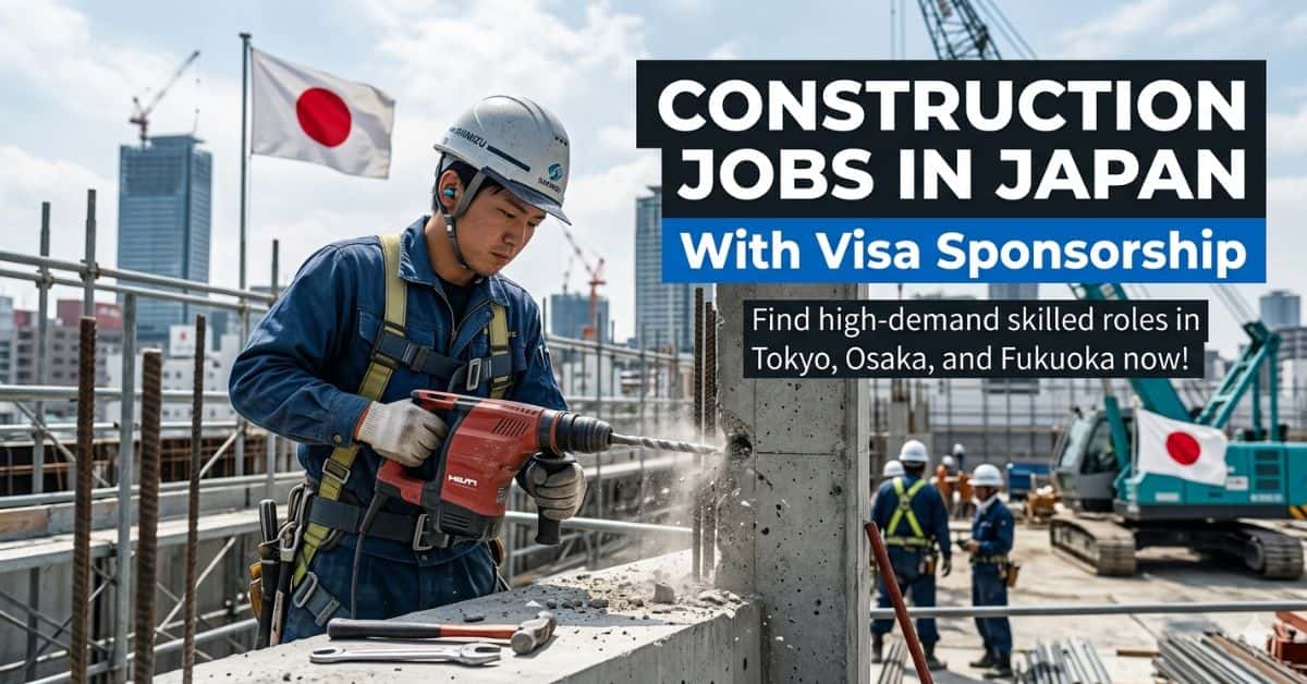 Construction Jobs in Japan with Visa Sponsorship