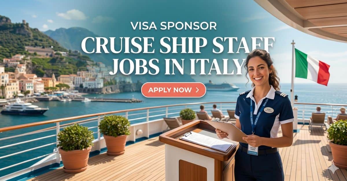 Visa Sponsor Cruise Ship Staff Jobs in Italy